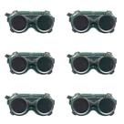 Oculos De Solda Kit 6 Uni Protecao EPI Mascara Articulavel Dupla Lente Para Soldador Com Filtro Equipamento Profissional