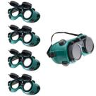 Oculos De Solda Protecao Kit 4 Uni EPI Máscara Articulavel Dupla Lente Para Soldador Com Filtro Equipamento Profissional