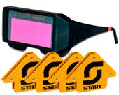 Oculos de soldagem com escurec - wg1000 + 4 esquadros - The Black Tools