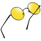Óculos de visão noturna Joopin Small Round Metal Yellow Lens