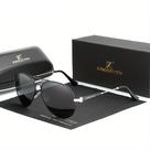 Óculos desportivos de luxo KINGSEVEN - Aço inoxidável preto