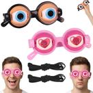 Óculos engraçados Disflmm Silly Sunglass com globo ocular piscando para adultos