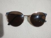 Óculos escuro feminino metal lente marrom