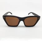 Óculos Feminino Preto e Marrom Moderno Proteção UV JHV 187