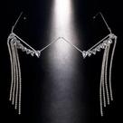 Óculos Femininos De Luxo Com Armação De Strass, Pingente De Cristal, Meia Armação, Máscara De Joias