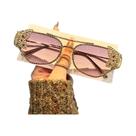 Óculos Femininos Vintage De Moda Com Ponte Dupla, Decoração Borboleta E Strass - Design Exclusivo