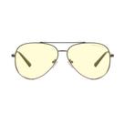Óculos Gunnar Maverick com Filtro de Luz Azul, Âmbar Amarelo, Armação Gunmetal- MAV-05001