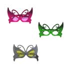Óculos Infantil Borboleta Metalizado Para Festas Colorido Com Lente Óculos Infantil Borboleta Metalizado Para Festas Colorido Com Lente