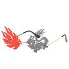 Óculos inovadores Dragon Flame Rimless para festas e cosplay