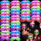 Óculos LED Neon SHQDD - Pacote com 40 Unidades - Lembrancinhas de Festa