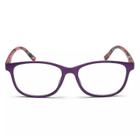 Óculos Leitura Presbiopia Flexivel Roxo Redondo Grau Design Floral