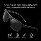 Óculos MASCULINO de Sol Moderno POLARIZADO Square Texturizado Com Proteção UV400