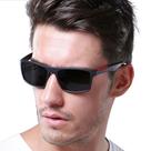 Óculos Masculino De Sol Polarizado Retangular Vermelho Com Proteção 400UV - ORIGINAL