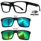 Oculos Masculino Quadrado Mormaii Swap Com 2 Clipon