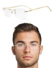 Oculos Masculino Sem Aro Flutuante Balgriff Leve Haste Mola