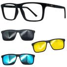 Oculos Mormaii 6112 Swap 4 Preto Fosco com 3 Clipons CAN