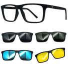 Oculos Mormaii 6112 Swap 4 Preto Fosco com 4 Clipons CGAN