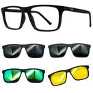 Oculos Mormaii 6112 Swap 4 Preto Fosco com 4 Clipons CGVN