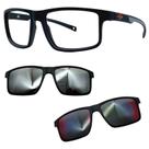 Oculos Mormaii 6127 Swap 5 APJ Com 2 Clipons Prata e Red