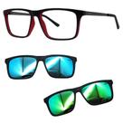 Oculos Mormaii 6132 Swap 6 AA9 Com 2 Clipons Azul e Verde Oculos Mormaii 6132 Swap 6 AA9 Com 2 Clipons Azul e Verde