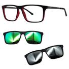Oculos Mormaii 6132 Swap 6 AA9 Com 2 Clipons Verde e Prata Oculos Mormaii 6132 Swap 6 AA9 Com 2 Clipons Verde e Prata