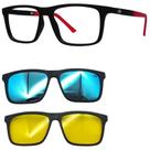 Oculos Mormaii Swap 4 6112 A82 com 2 Clip On Azul e Noturno
