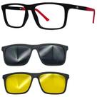 Oculos Mormaii Swap 4 6112 A82 com 2 Clip On Cinza e Noturno