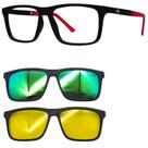 Oculos Mormaii Swap 4 6112 A82 com 2 Clip On Verde e Noturno