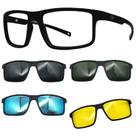 Oculos Mormaii Swap 5 6127 Preto Fosco com 4 Clipons CGAN