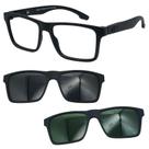 Oculos Mormaii Swap NG 2 6153 A14 com 2 Clipon Cinza e G15