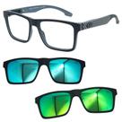 Oculos Mormaii Swap NG 2 6153 AGA com 2 Clipon Azul e Verde