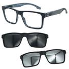 Oculos Mormaii Swap NG 2 6153 AGA com 2 Clipon Cinza e Prata