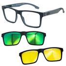 Oculos Mormaii Swap NG 2 6153 AGA com 2 Clipon Verde Noturno
