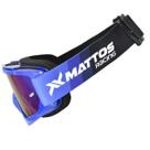 Oculos Motocross Mattos Racing Terra Azul Espelhado Moto