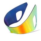Óculos: óculos futuristas de grandes dimensões Shield Rainbow Visor Óculos: óculos futuristas de grandes dimensões Shield Rainbow Visor