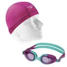 Óculos para natação jr olympic e touca infantil rosa speedo Óculos para natação jr olympic e touca infantil rosa speedo
