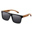 Óculos Quadrados para masculino, UV400 design madeira