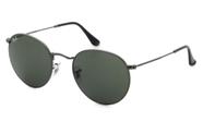 ÓCULOS RAY BAN RB3447L 029 53 REDONDO ROUND METAL - Lente 53mm