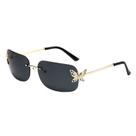 Óculos Rimless Butterfly Party com lentes escuras para PC