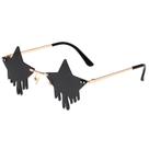 Óculos Rimless Dripping Star Grey Lens Party Style