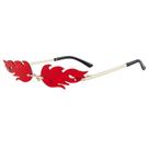 Óculos Rimless Flame Red Metal Frame 19g