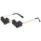 Óculos Rimless Pixel Heart Eyewear para estilo de festa