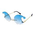 Óculos Santa Face Rimless Novelty Holiday para festas