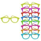 Óculos Sem Lentes Neon Colorido Nerd - 10 Unidades