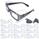 Óculos Side Shields 11 pares transparentes e 1 par preto Óculos Side Shields 11 pares transparentes e 1 par preto