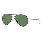 Óculos Sol Aviador Mod.33025 Preto /Lentes Verdes G15Lens - SUNGLASSES