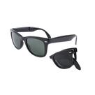 Óculos Sol Dobravel Wayfar Preto/Preto Retrô Portatil UV400 - VISAOTICA SUNGLASSES