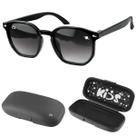 oculos sol infantil proteção uv retro preto vintage + case social menino praia casual criança quadrado qualidade premium