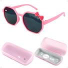 oculos sol infantil retro vintage rosa barbie menina + case laçinho casual presente praia acetato verão criança social