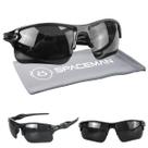oculos sol masculino ciclismo proteção uv esportivo + case armação preta qualidade premium original lente preta policial